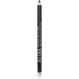 Astra Make-up Black Glitter creion de ochi, cu sclipici in creion culoare Deep Black 1,1 g