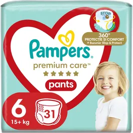 Pampers Premium Care Pants Size 6 scutece de unică folosință tip chiloțel 15+ kg 31 buc