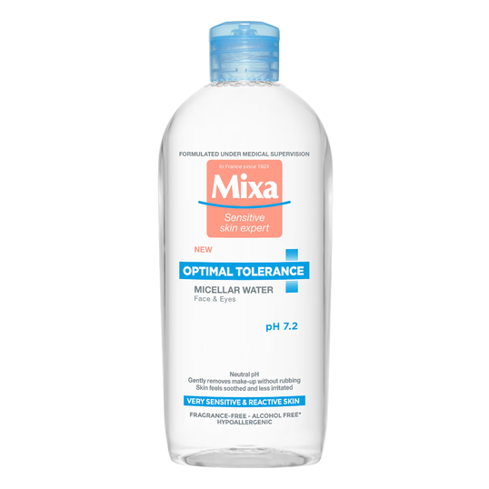 Apa micelara pentru ten sensibil si reactiv Optimal Tolerance, 400ml, Mixa
