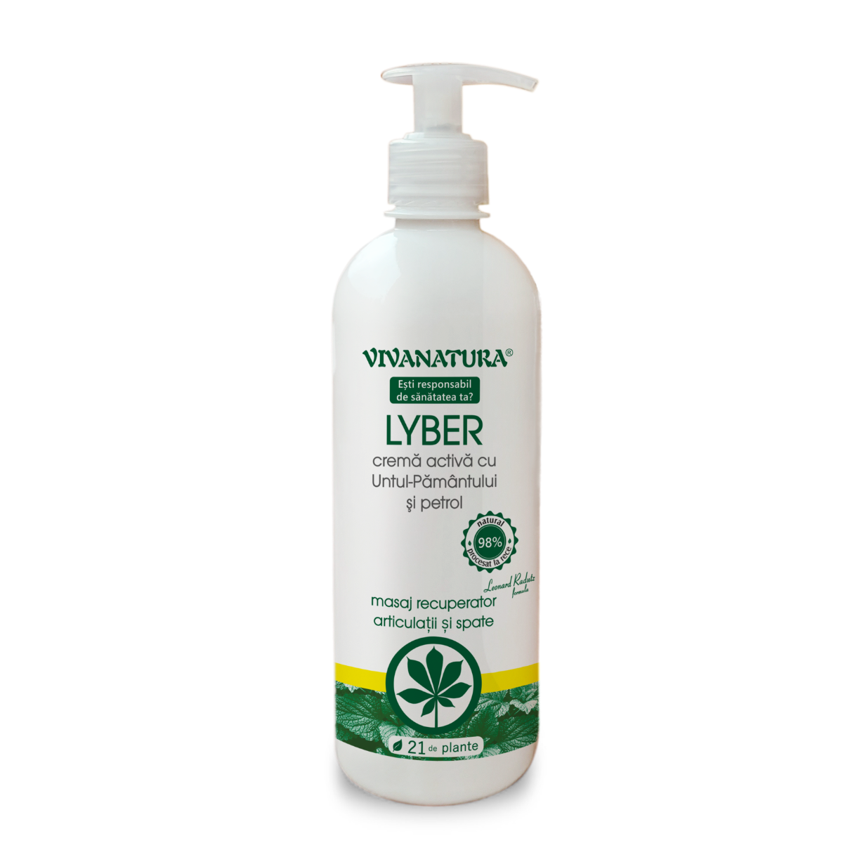 Crema activa cu untul pamantului si petrol Lyber, 500ml, VivaNatura