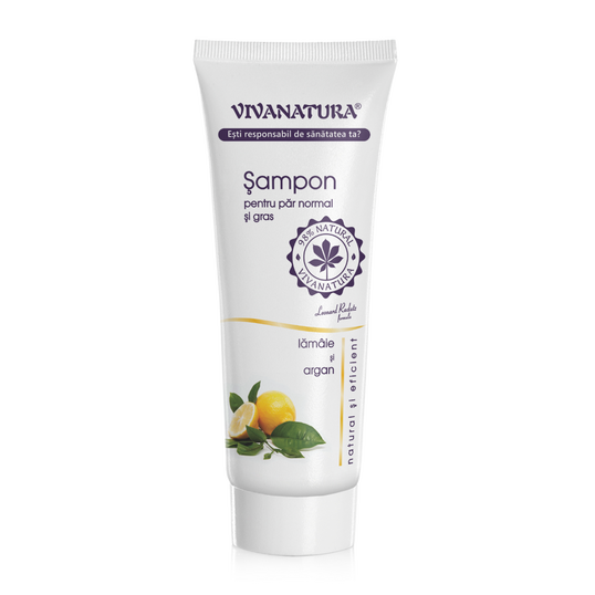 Sampon pentru par normal si gras cu lamaie si argan, 250ml, VivaNatura