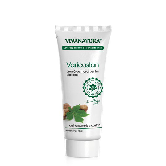 Crema de masaj pentru picioare cu hamamelis si castan Varicastan, 75ml, VivaNatura