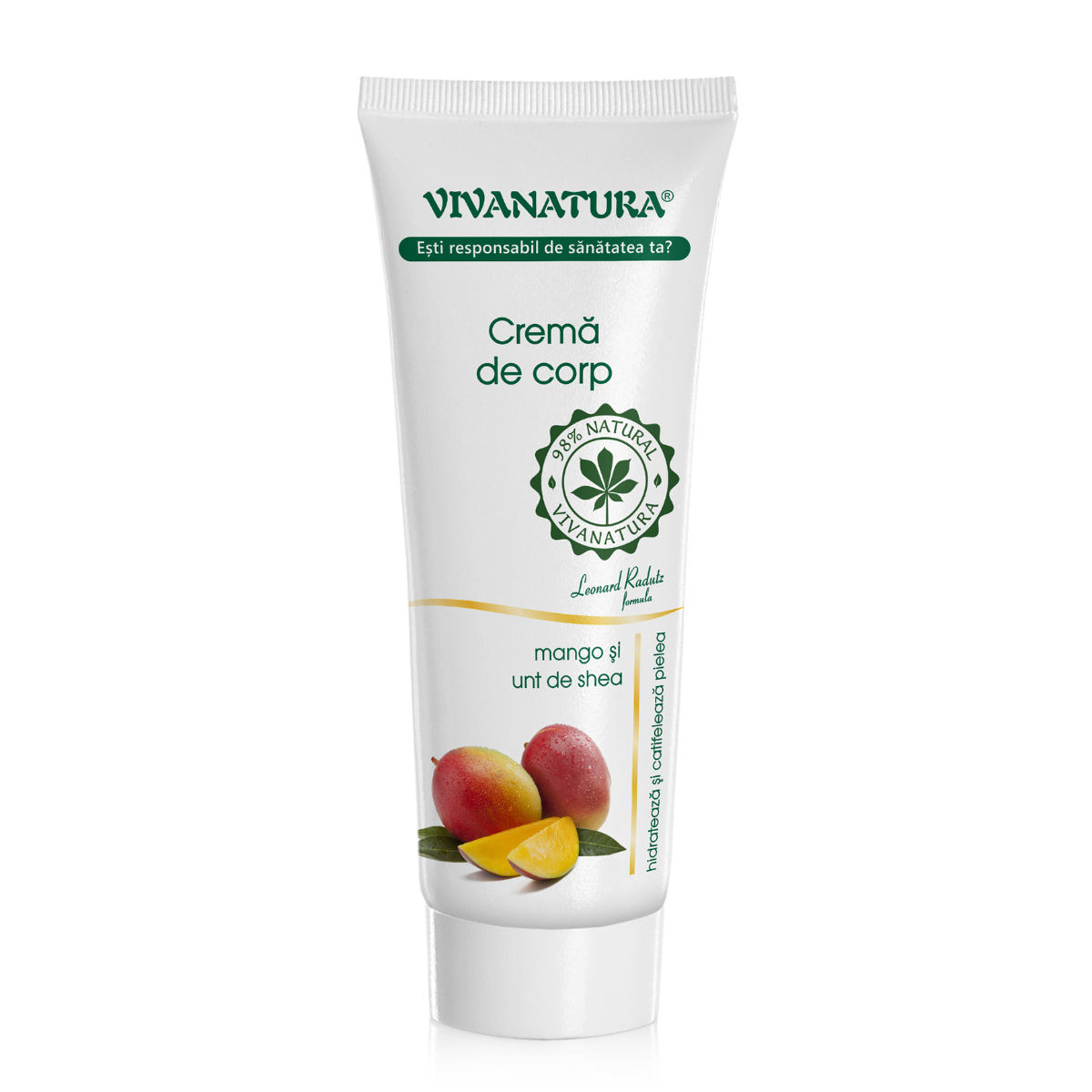 Crema de corp cu mango si unt de shea, 250ml, VivaNatura