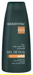 Gel de dus Wild 3 în 1 Men, 400ml, Gerovital