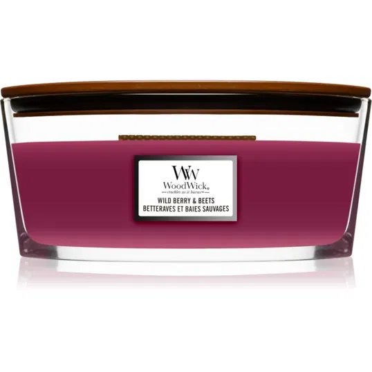 Woodwick Wild Berry & Beets lumânare parfumată cu fitil din lemn (hearthwick) 453,6 g