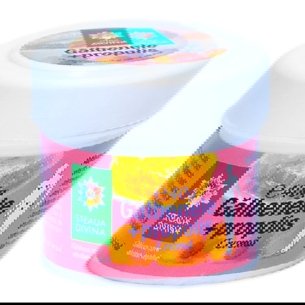 Crema naturala cu galbenele si propolis, 40g, Steaua Divina