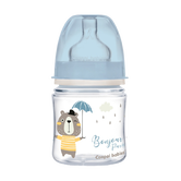 Biberon albastru anticolici cu gat larg PP EasyStart Bonjour Paris, 120ml, Canpol babies