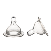 Tetina din silicon cu flux lent pentru biberon cu gat larg EasyStart 3-6 luni, 2 bucati, Canpol babies