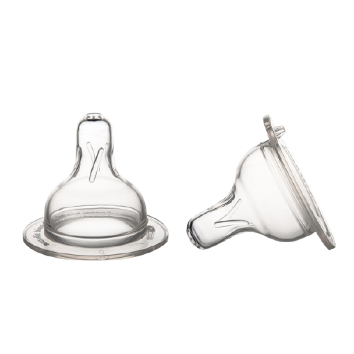 Tetina din silicon hrana densa pentru biberon cu gat larg EasyStart 6 luni+, 2 bucati, Canpol babies