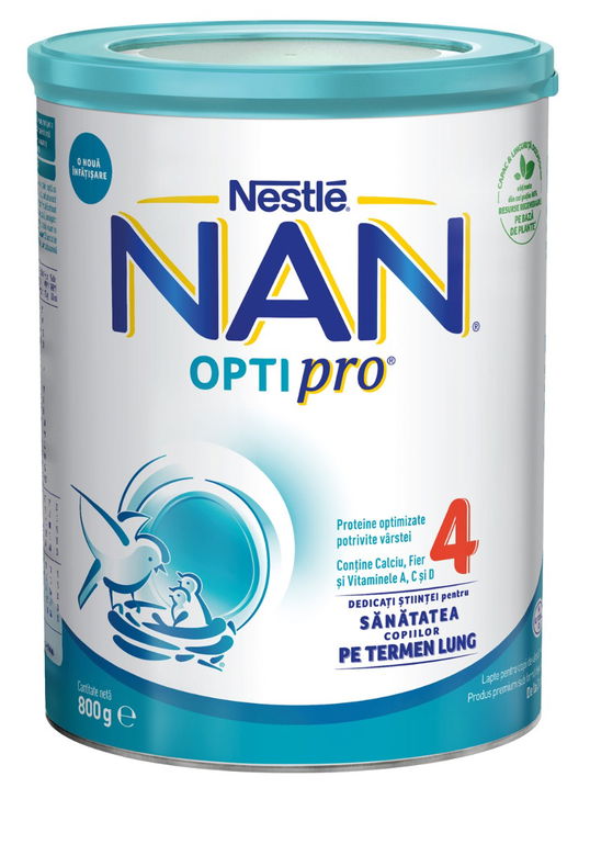 Lapte praf NAN 4 Optipro, 800g, Nestle