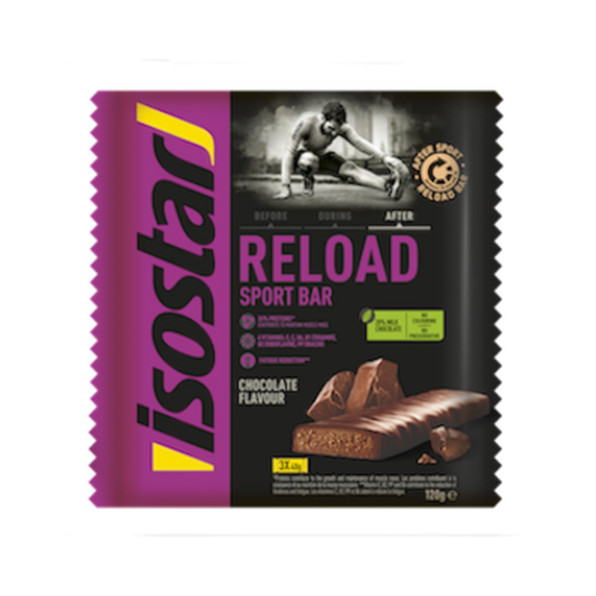 Batoane energizante cu ciocolata Reload Energy, 3 x 40g, Isostar