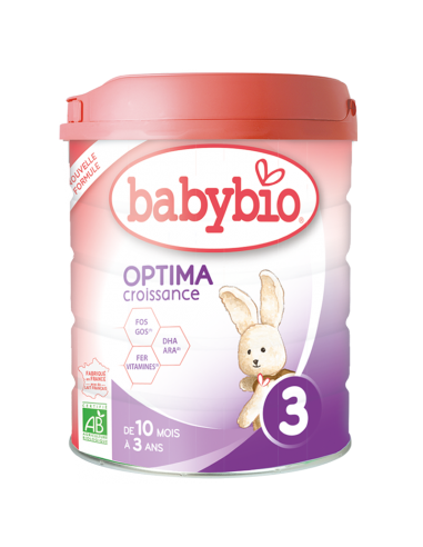 Lapte praf Optima 3 Croissance Bio, 800g, BabyBio