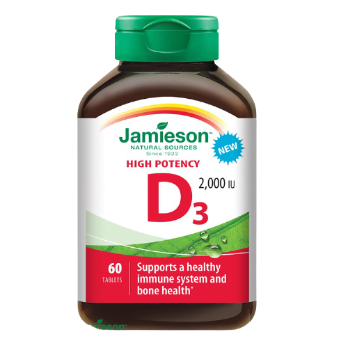 Vitamina D3 50mcg 2000UI, 60 tablete, Jamieson