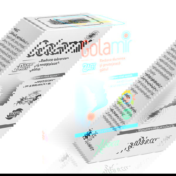 Spray pentru copii si adulti fara alcool Golamir 2Act, 30ml, Aboca