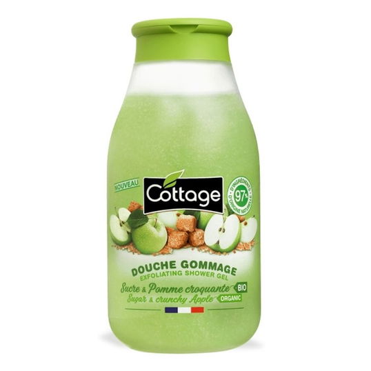 Gel de dus exfoliant Sugar & Crunchy Apple, 270ml, Cottage
