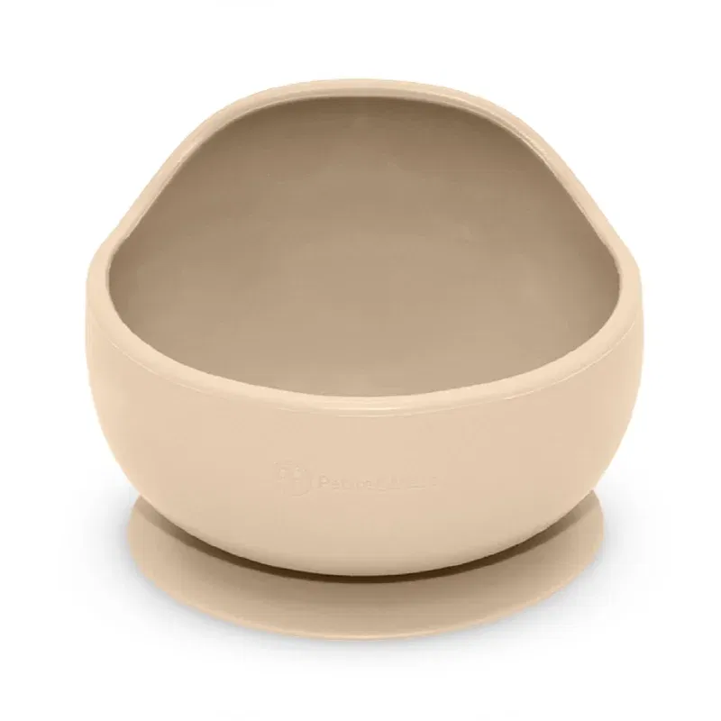Petite&Mars Take&Match Silicone Bowl castron cu ventuză Desert Sand 6 m+ 360 ml