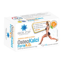 Osteo Kalci Forte K2D3, 30 comprimate masticabile, BioSunLine