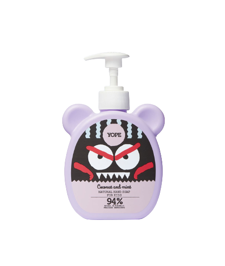 Sapun de maini natural cu menta si cocos pentru copii, 400ml, Yope