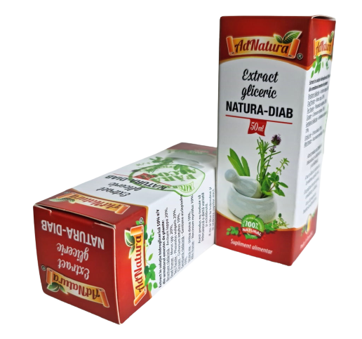 Extract gliceric antidiabetic Natura-Diab, 50ml, AdNatura