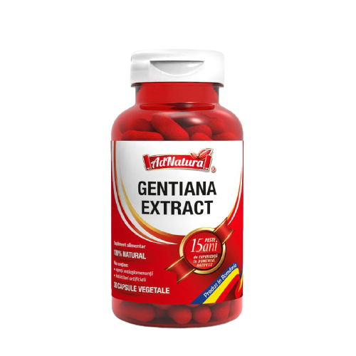 Extract de gentiana, 30 capsule, AdNatura