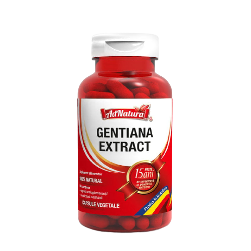 Extract de gentiana, 60 capsule, AdNatura