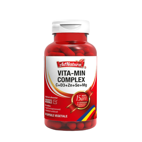 Complex VITA-MIN C+D3+Zn+Se+Mg, 30 capsule, AdNatura