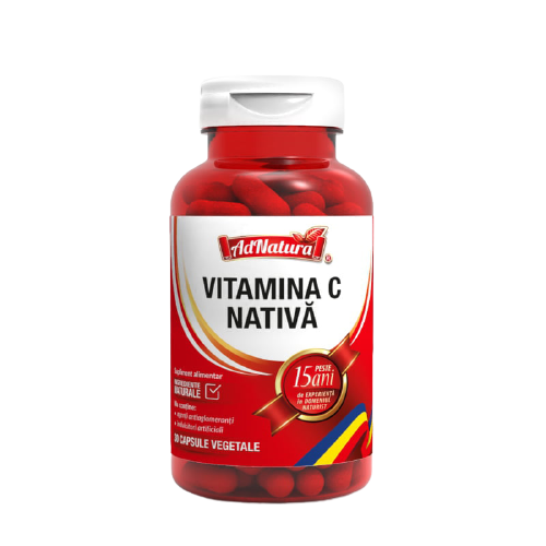 Vitamina C nativa, 30 capsule, AdNatura