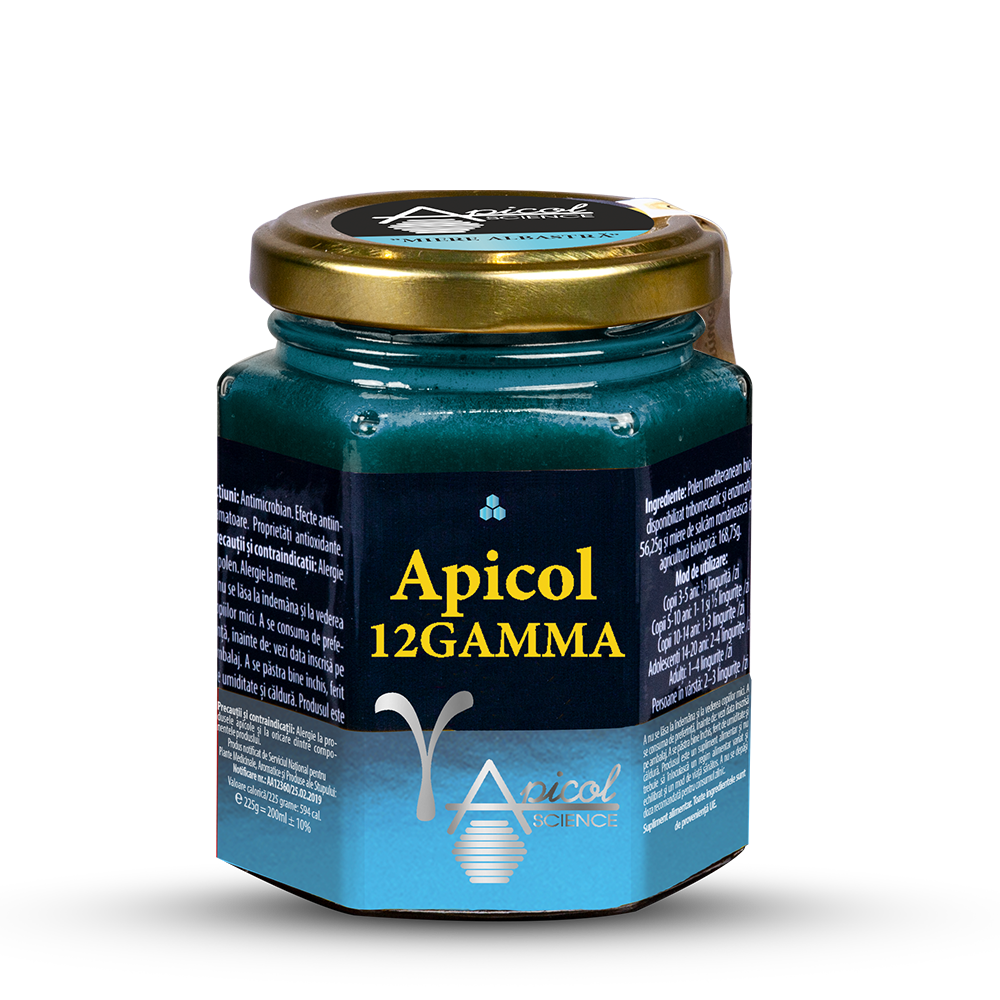 Apicol 12 Gamma miere albastra, 200ml, Apicol Science