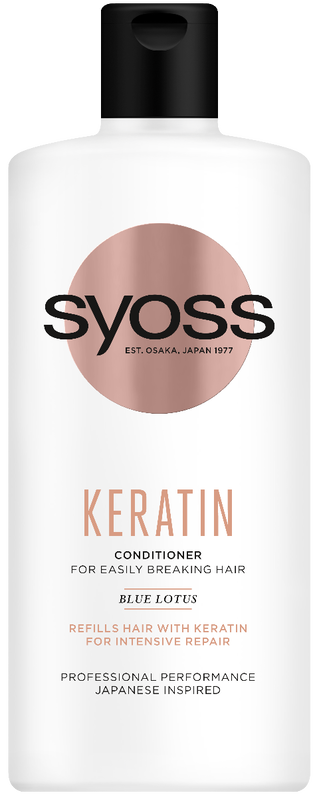 Balsam pentru par uscat Keratin, 440ml, Syoss