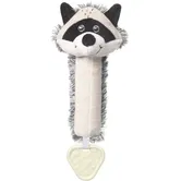 BabyOno Squeaky Toy with Teether jucărie fluierătoare pentru dentiție Racoon Rocky 1 buc