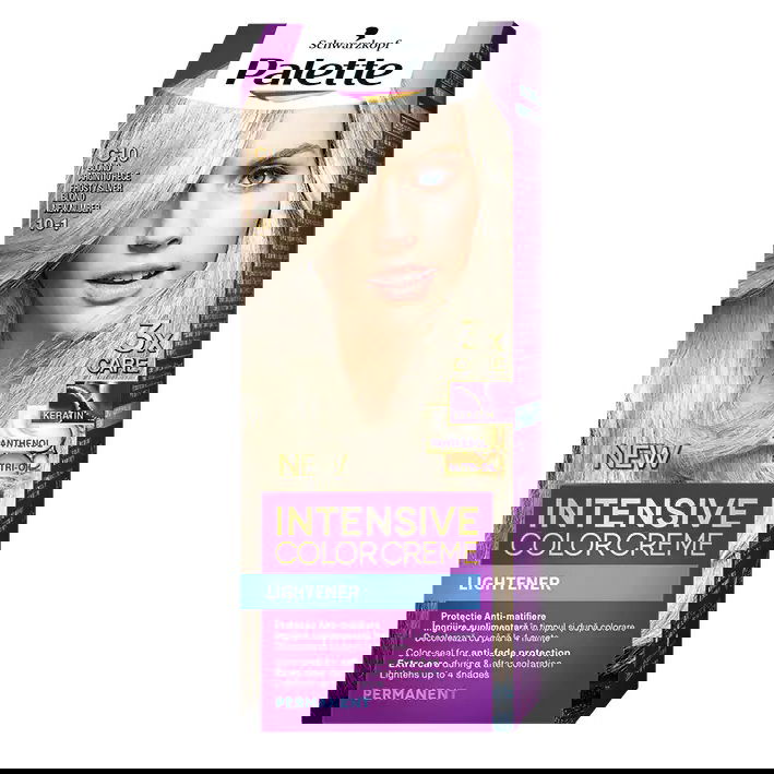 Vopsea de par permanenta Palette Intensive Color C10 (10-1) Blond argintiu gheata, 110ml, Schwarzkopf