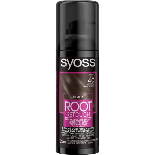 Spray pentru vopsirea temporara a radacinilor Root Retoucher Negru, 120ml, Syoss