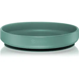 Petite&Mars Take&Match Silicone Plate farfurie cu ventuză Misty Green 6 m+ 1 buc