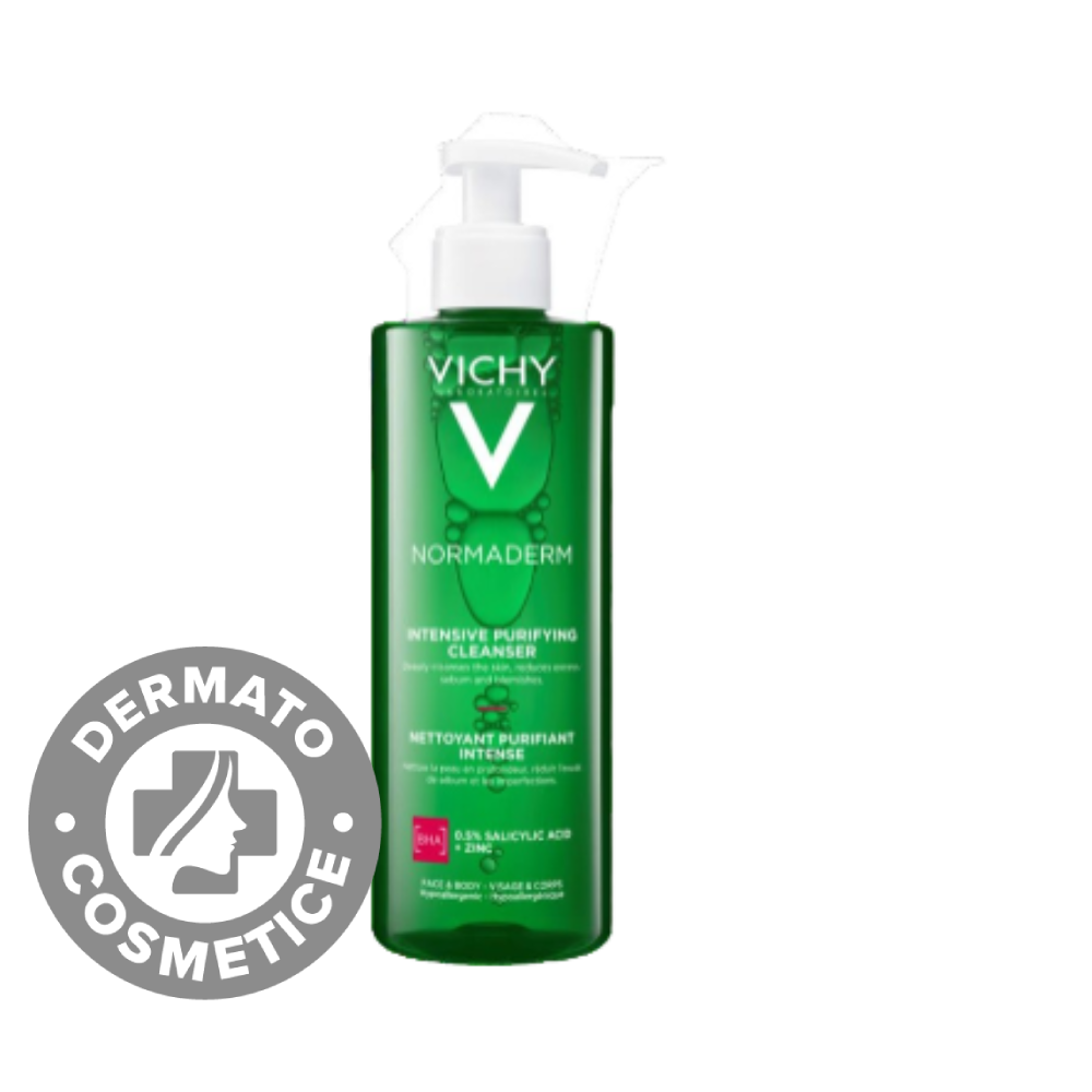 Gel de curatare purifiant pentru ten gras cu tendinta acneica Normaderm, 400ml, Vichy