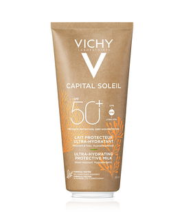 Lapte pentru protectie solara SPF 50+ pentru fata si corp conceput sustenabil Capital Soleil, 200ml, Vichy