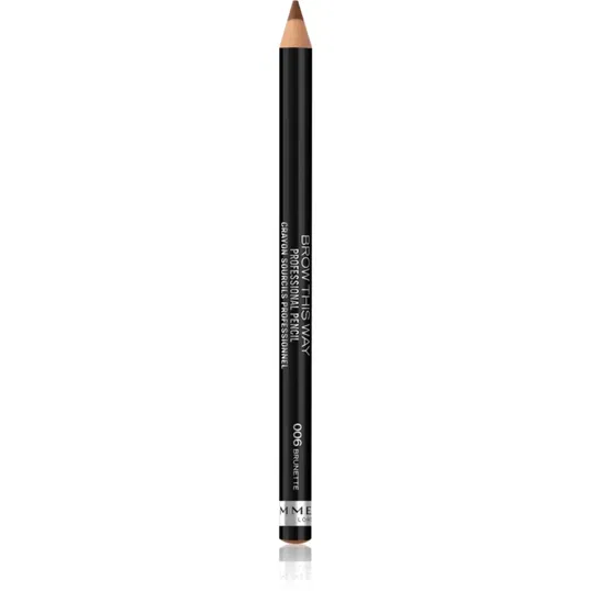 Rimmel Brow This Way creion pentru sprancene cu pensula culoare 006 Brunette 1,4 g