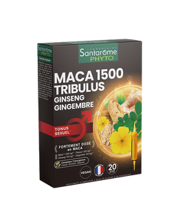 Maca 1500 Tribulus, 20 fiole, Santarome