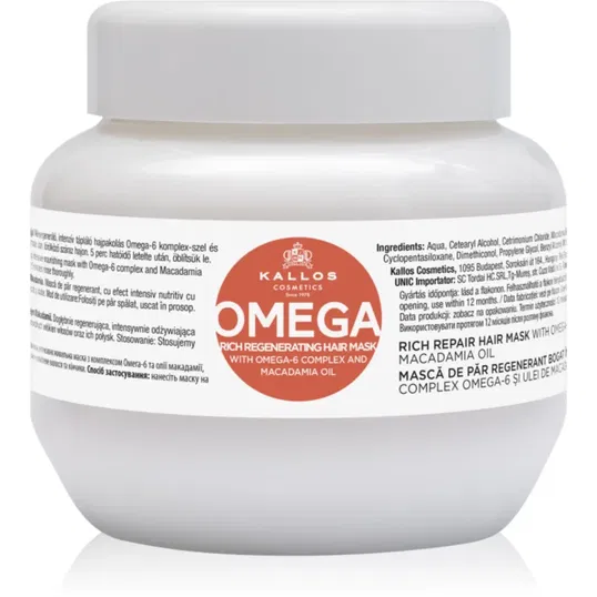 Kallos KJMN Professional Omega masca de par hranitoare cu ulei de macadamia si complex omega 6 275 ml
