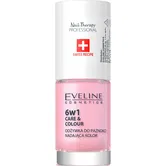 Eveline Cosmetics Nail Therapy Care & Colour balsam pentru unghii 6 in 1 culoare Shimmer Pink 5 ml