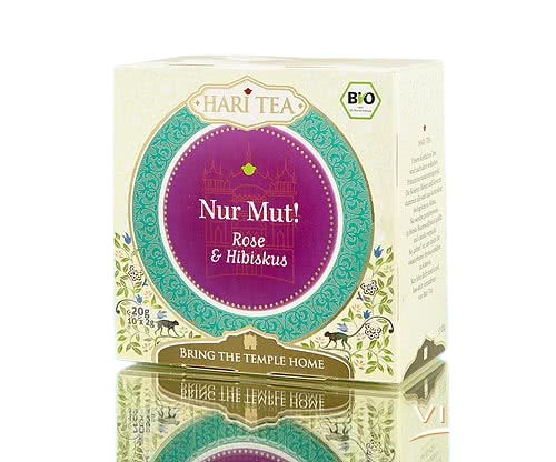 Ceai cu trandafiri si hibiscus bio Face the Moment, 10 plicuri, Hari Tea