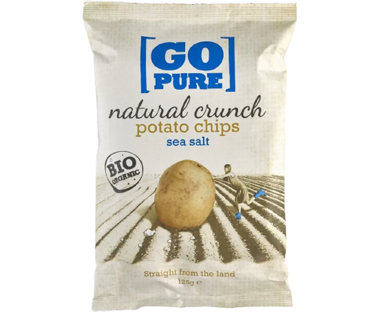 Chipsuri din cartofi cu sare coapte manual fara gluten Bio, 125g, Go Pure