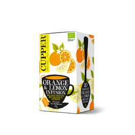 Ceai infuzie de portocala si lamaie, 20 plicuri, Cupper