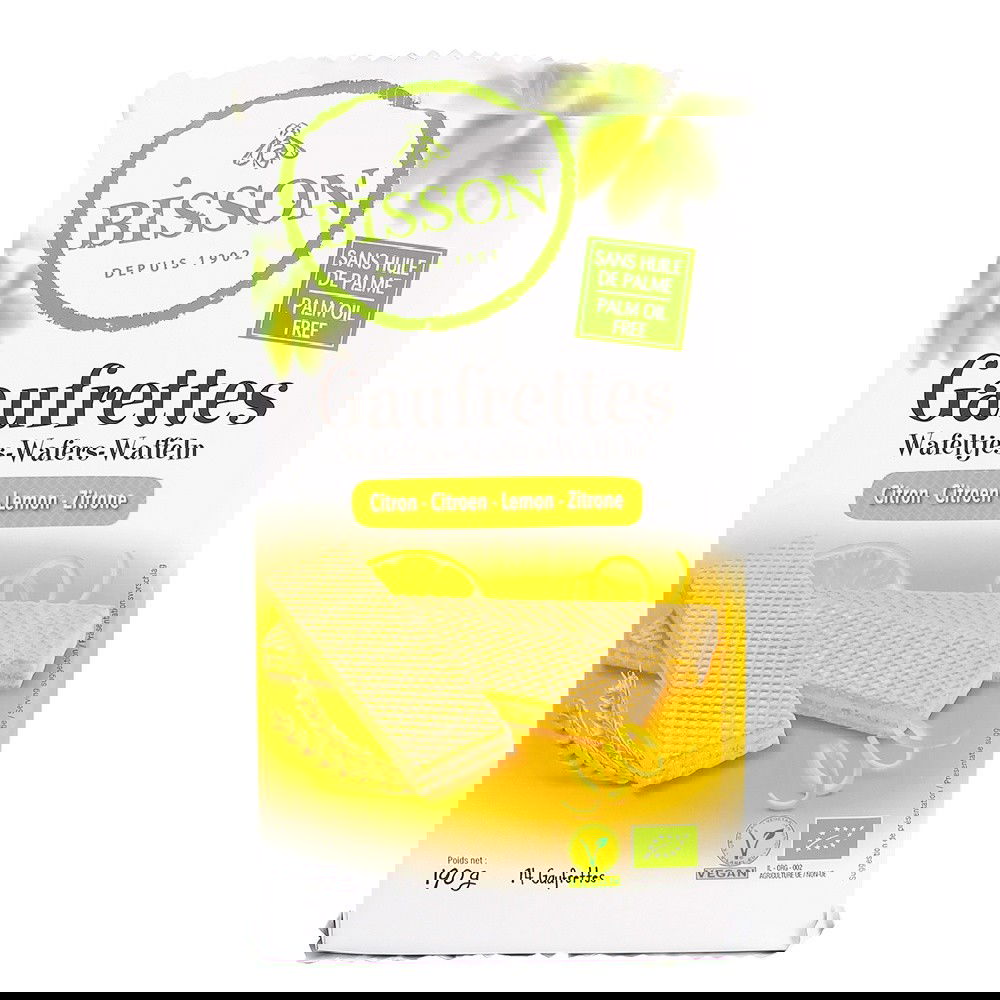 Napolitane cu lamaie Bio, 190g, Bisson