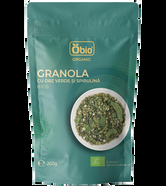 Granola cu orz verde si spirulina bio, 200g, Obio