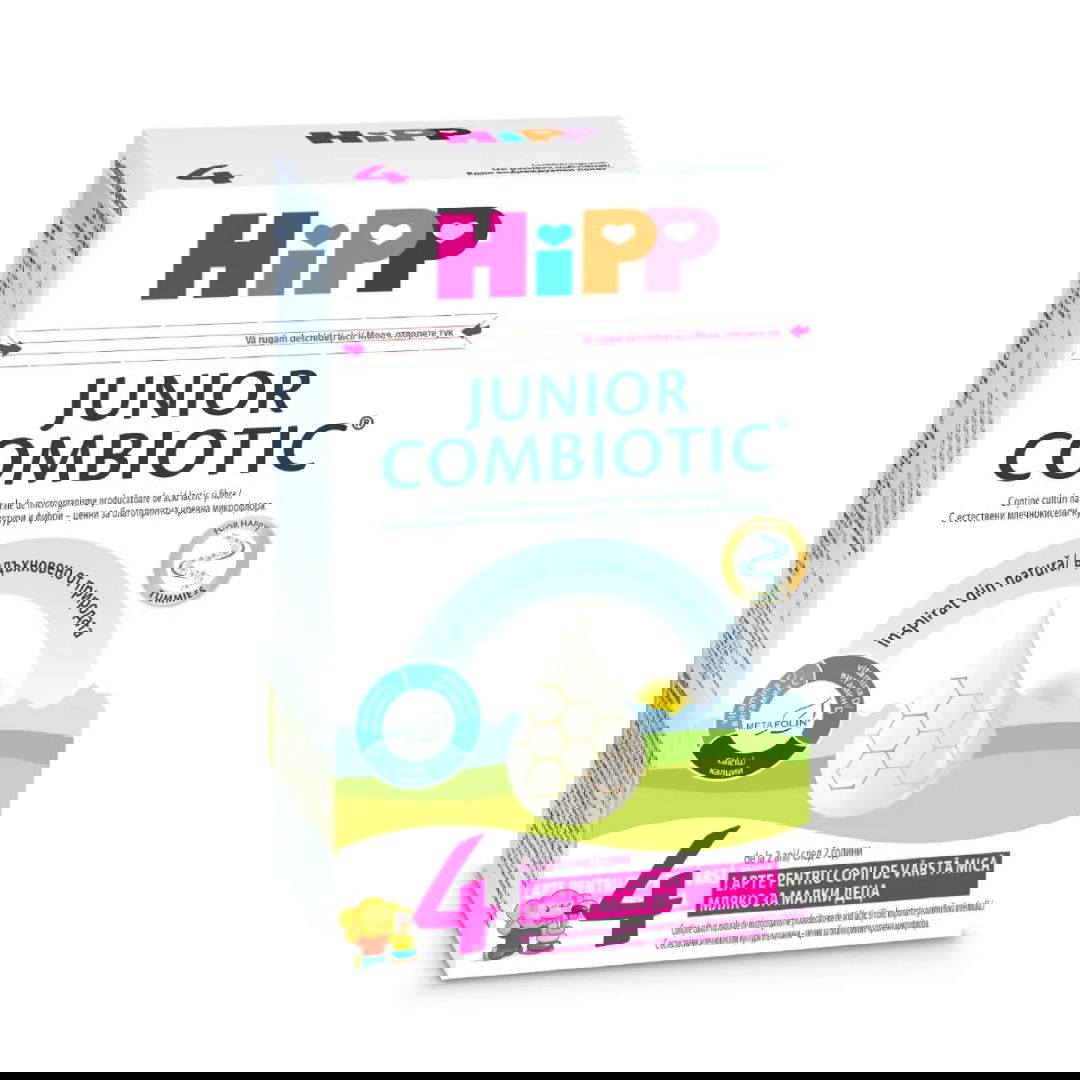 Lapte praf formula noua Combiotic Junior 4, 500g, Hipp