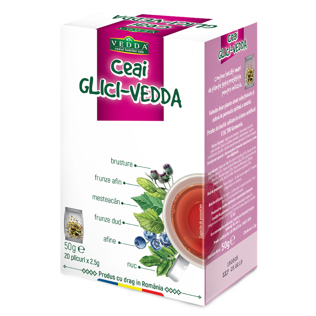 Ceai Glici, 20 plicuri, Vedda