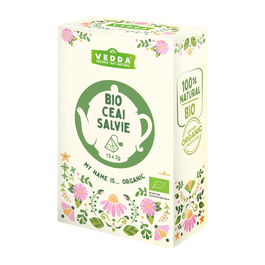 Ceai bio de salvie, 15 plicuri, Vedda