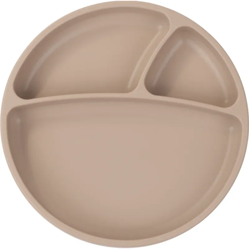 Minikoioi Puzzle Plate Bubble Beige farfurie compartimentată cu ventuză Bubble Beige 1 buc