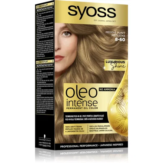 Syoss Oleo Intense Culoare permanenta pentru par cu ulei culoare 8-60 Honey Blond 1 buc