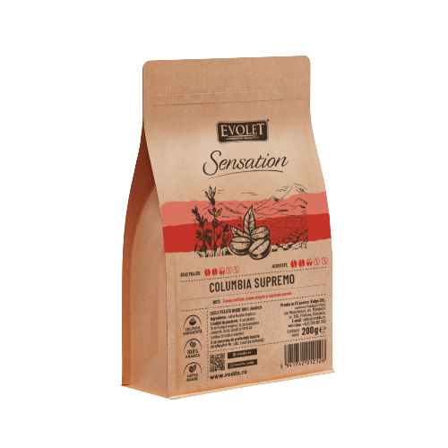 Cafea boabe Columbia Supremo, 200g, Evolet
